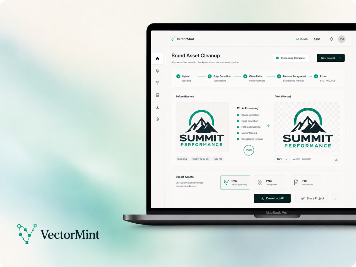 VectorMint — Logo-Vektorisierung